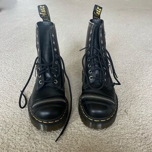 Dr. Martens Black Boots w/ Zipper detail 8